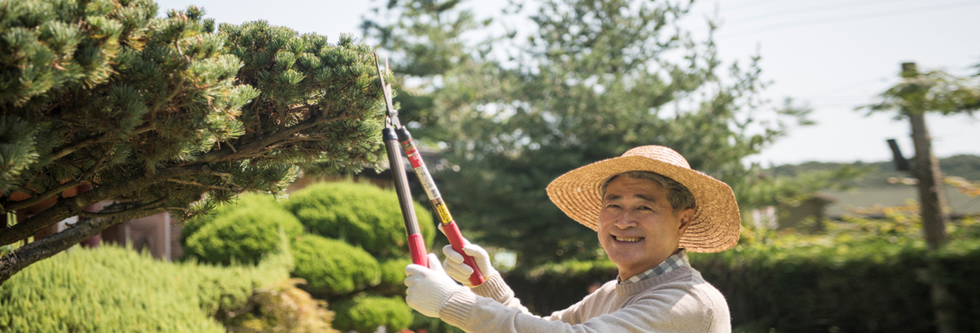 조경기능사 자격증 실기 교육 모습 - 서부직업전문학교